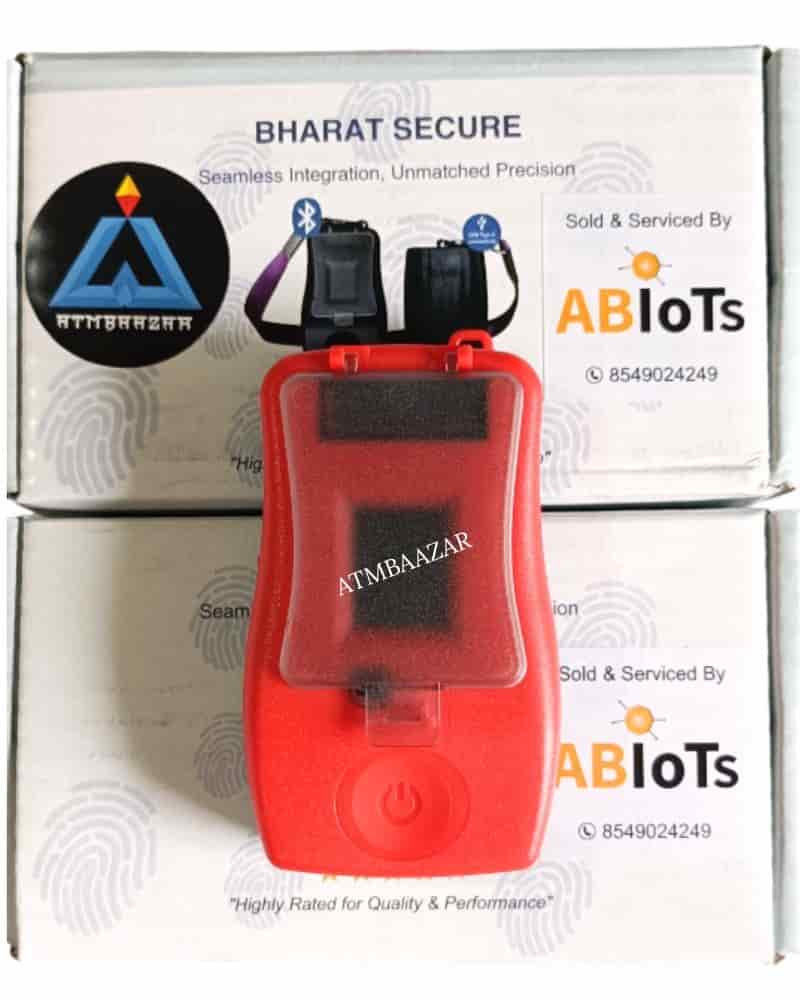 Bharat-Secure-Bluetooth-Startek-AST300-Fingerprint-Scanner-red