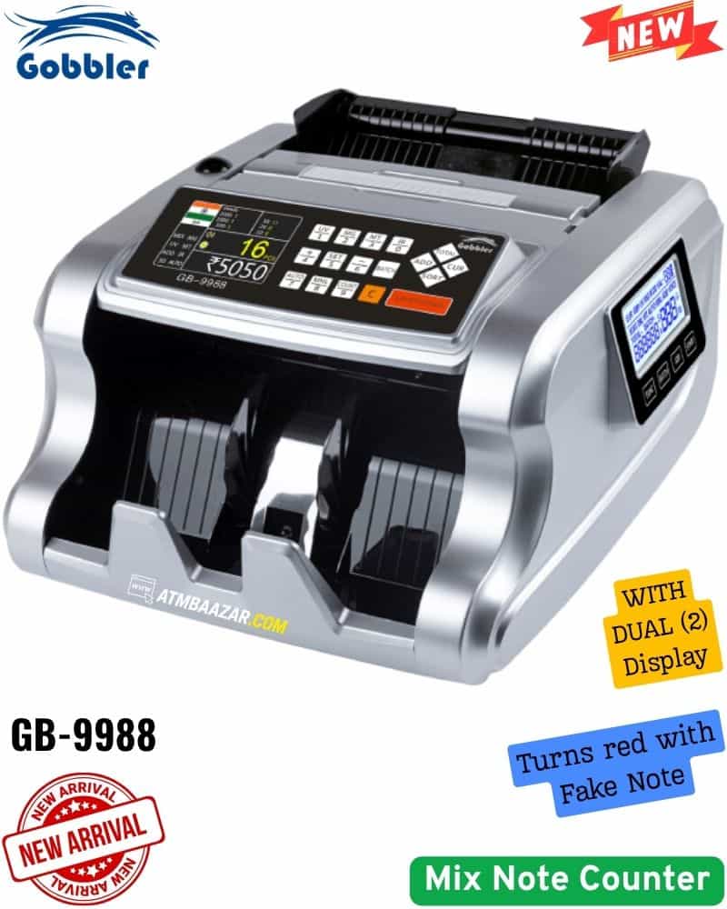 Gobbler-GB-9988-Note-Counter-with-dual-display-and-fake-note-detection-mix-value-counter