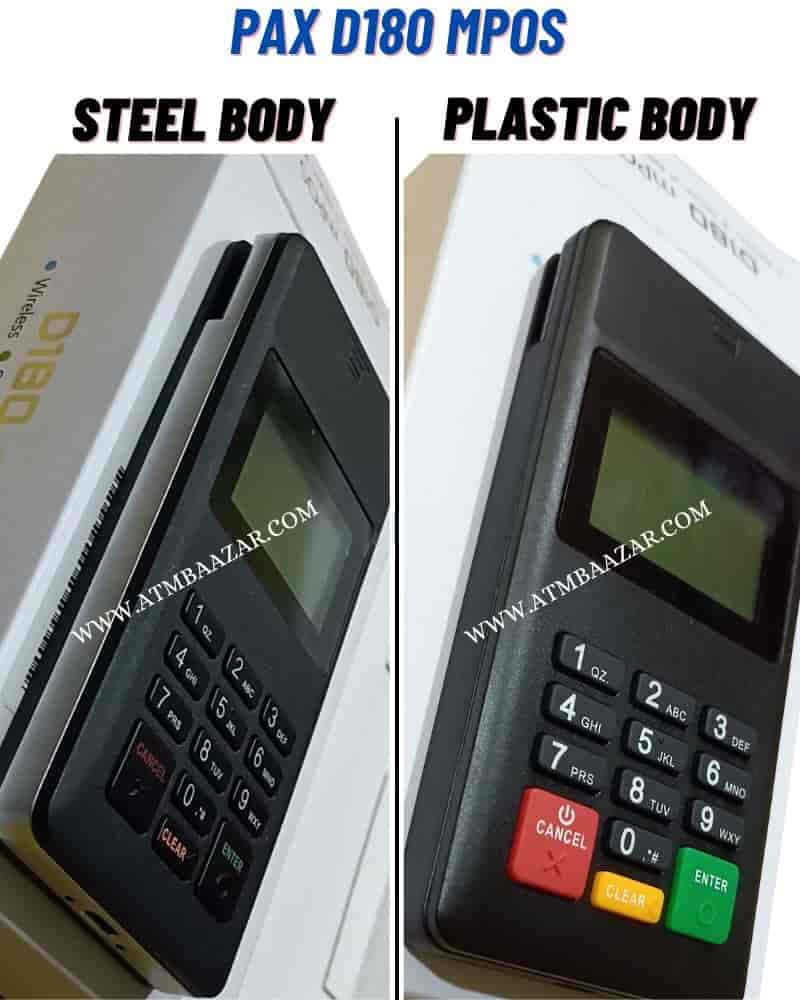 PAX D180 C++ Micro ATM metal (steel) and plastic body