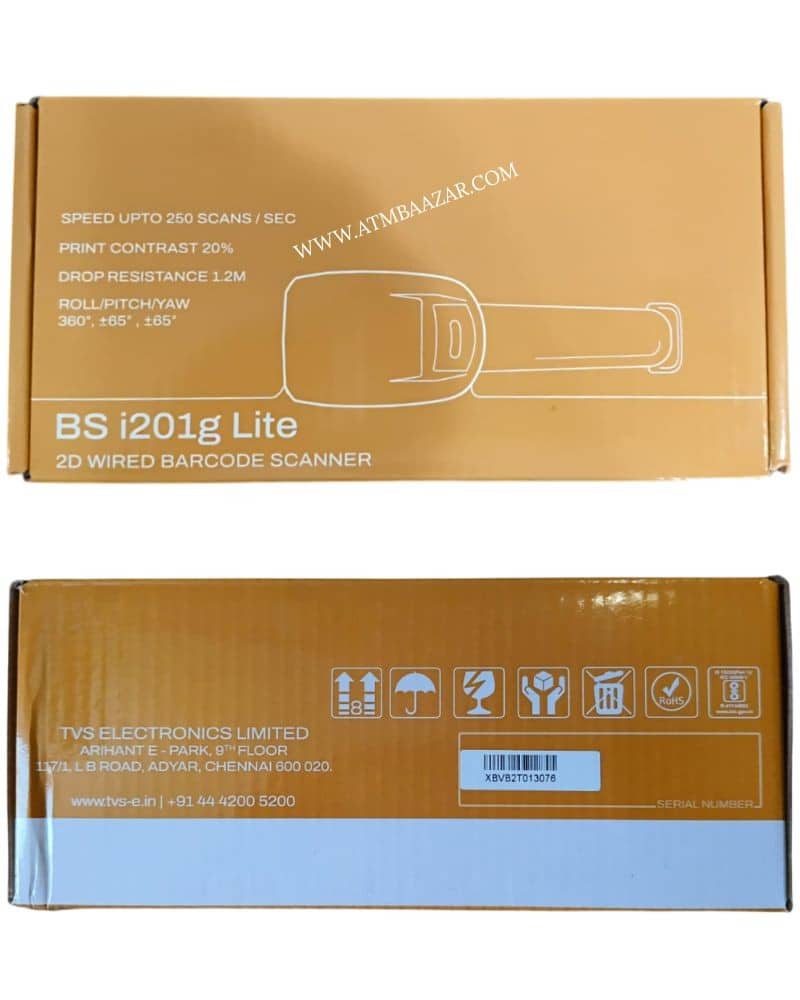 TVS BS i201g Lite 2D Wired Barcode Scanner