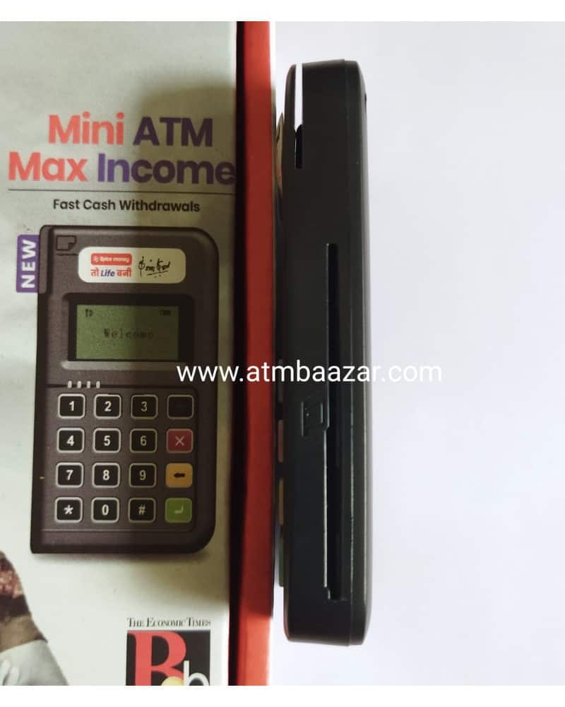 Right side view of Spice Money MoreFun Micro ATM machine