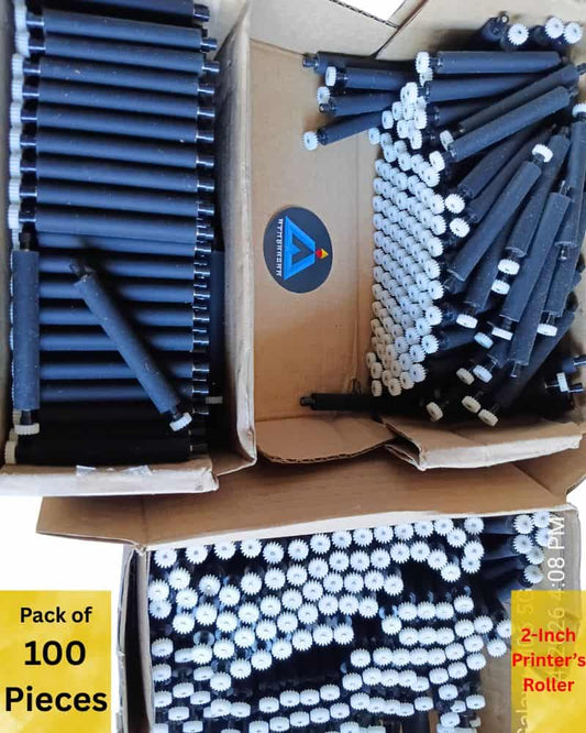 Midco 100-Pieces 2-Inch Printer’s Black Rubber Roller