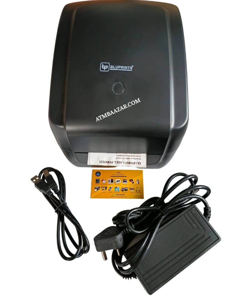 BluPrints-UNNATI-DT203-Barcode-and-Shipping-label-printer-with-Adapter-and-printer-cable