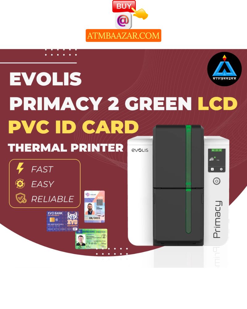 Evolis Primacy 2 GREEN PVC ID Card Printer | with Touch Screen