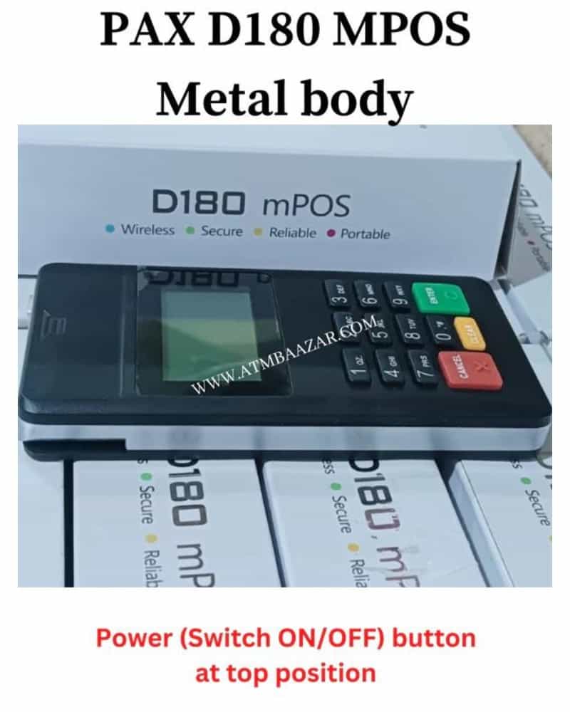 PAX D180 mPOS - Blank Micro ATM Device for Bank CSP (Metal & Plastic B ...
