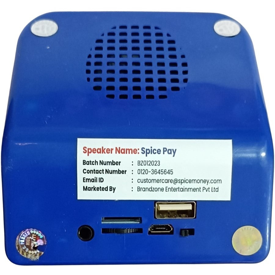 Spice Money Sound box Bluetooth speaker front side