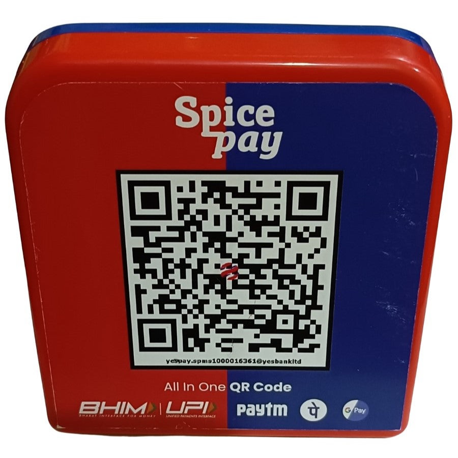 Spice Money Sound box Bluetooth speaker and QR Code