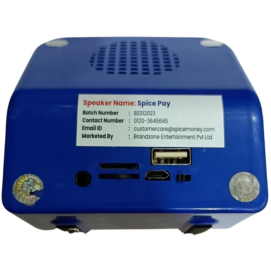 Spice Money Sound box Bluetooth speaker voice receipt box